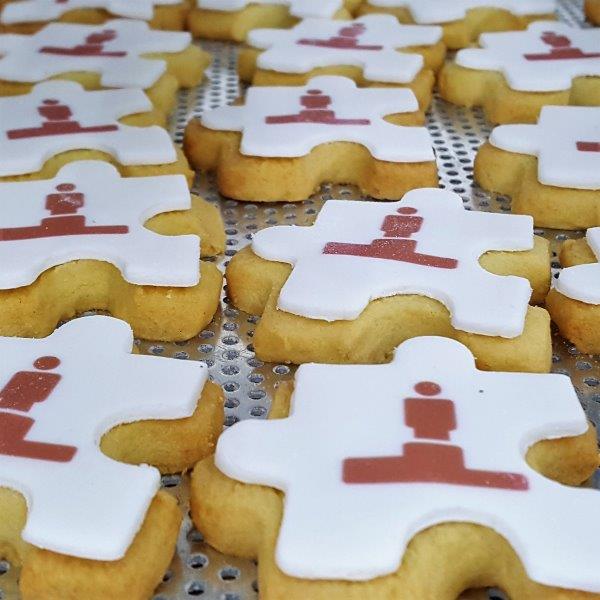 Jigsaw Shaped Logo Biscuit