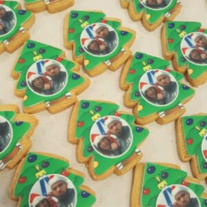 Tree Shaped Logo Biscuits