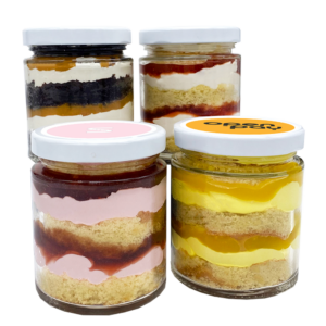 Logo branded cake jars