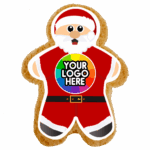 Large Santa Shortbread - Circle