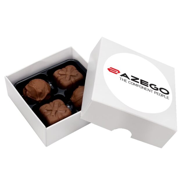 4pk Logo Branded Truffle Box