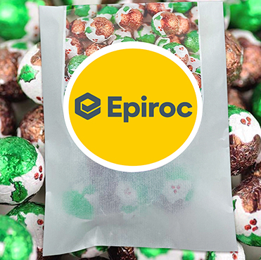 Logo Branded Xmas Chocolate Bags