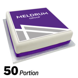 50 Portion (10 Inch) Branded Square Sharing Cake