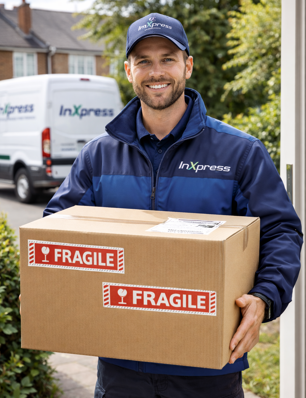 Delivery driver with fragile package