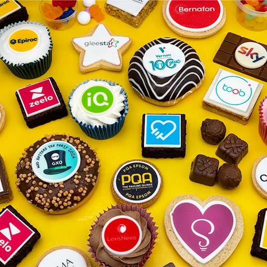 Logo branded corporate treats range