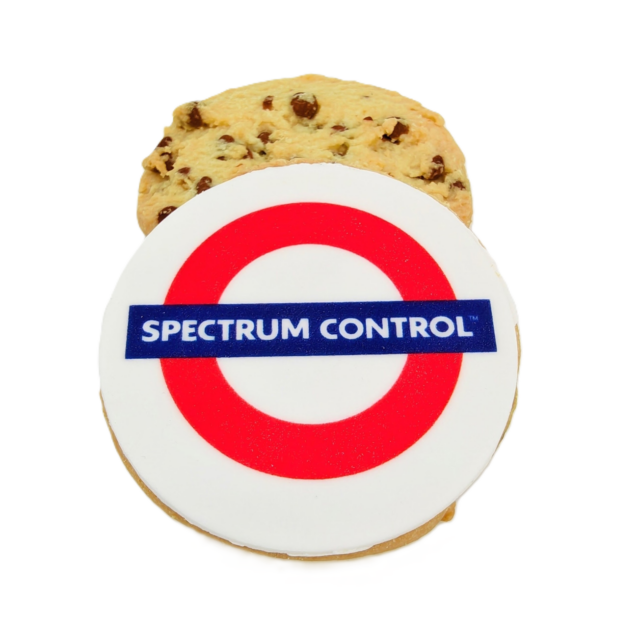 Large logo branded chocolate chip cookie.