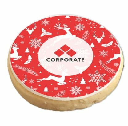 Christmas pattern branded logo biscuit