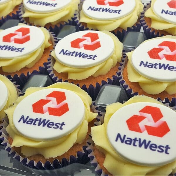 Branded Logo Cupcakes - with a NatWest logo