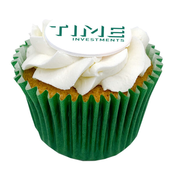 branded cupcake - green