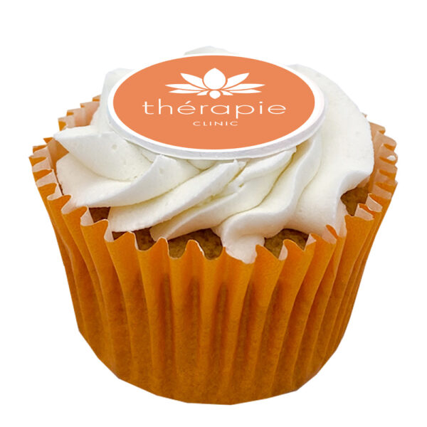 branded cupcake - orange