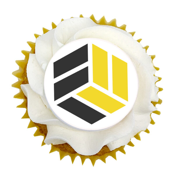 branded cupcake - yellow