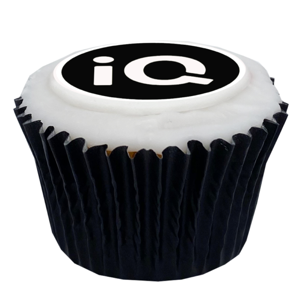 branded cupcake - black