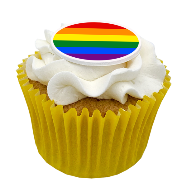 branded pride cupcake