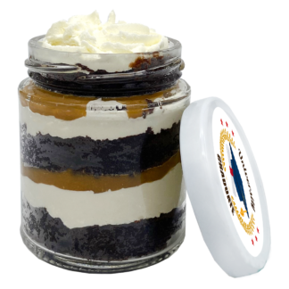 cake jar with a graduation logo
