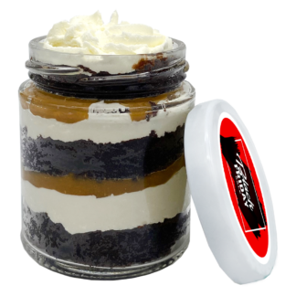 bespoke cake jar with a black friday sale logo