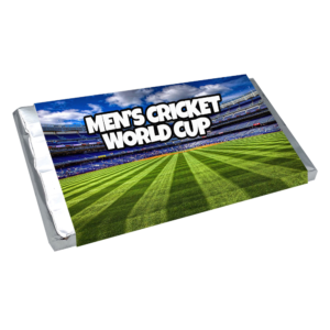 chocolate bar with icc mens cricket world cup logo