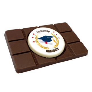 bespoke chocolate logo bar for graduation