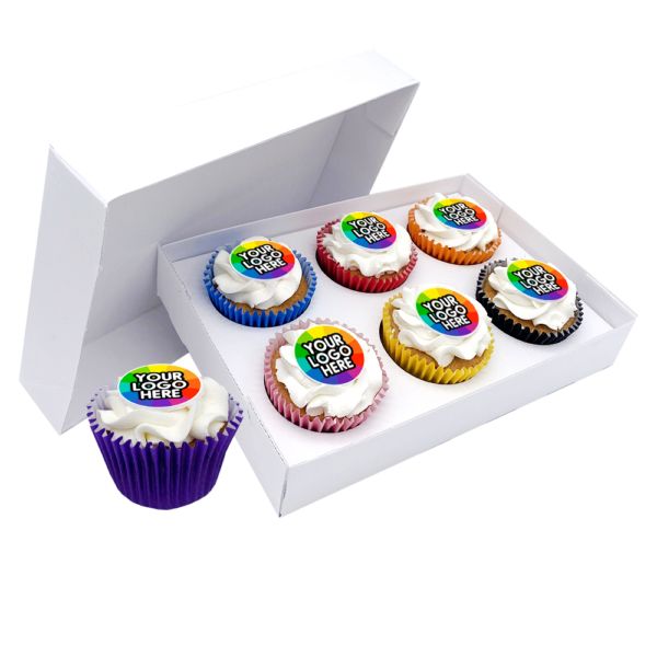branded frosted cupcake giftbox