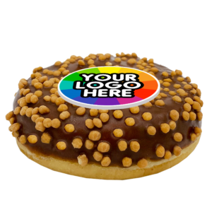 branded caramel doughnut