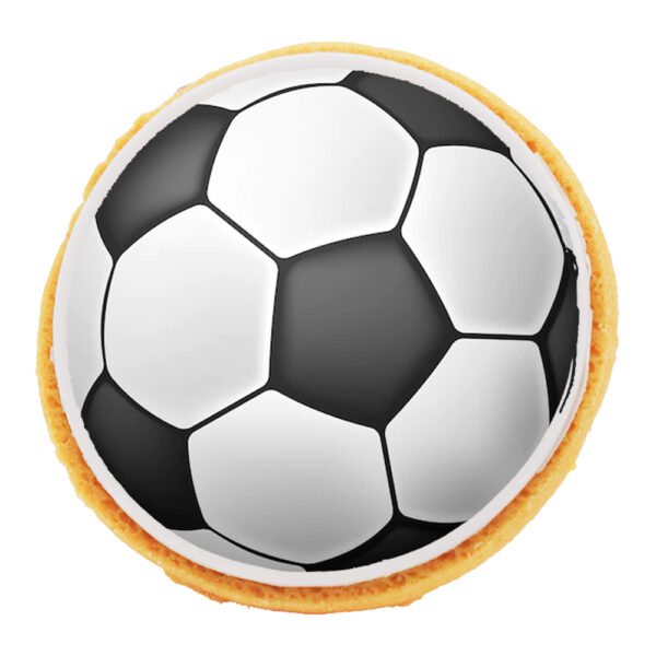 branded football biscuit
