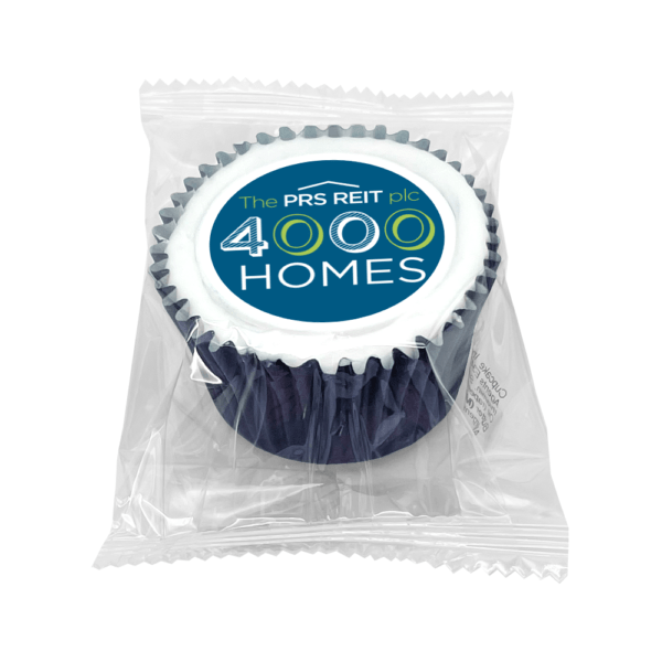 Wrapped Iced Filled Branded Cupcake
