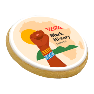 large black history month biscuit for corporate events