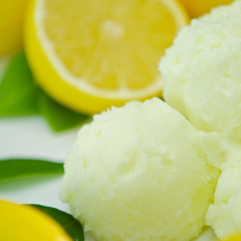 lemon ice cream scoops