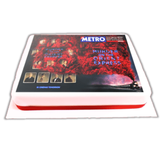 branded rectangular cake