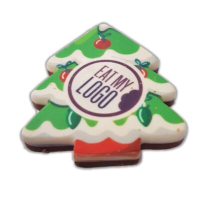 branded logo christmas tree biscuit