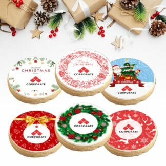 8cm christmas branded logo biscuits