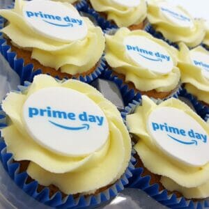 prime day branded cupcakes
