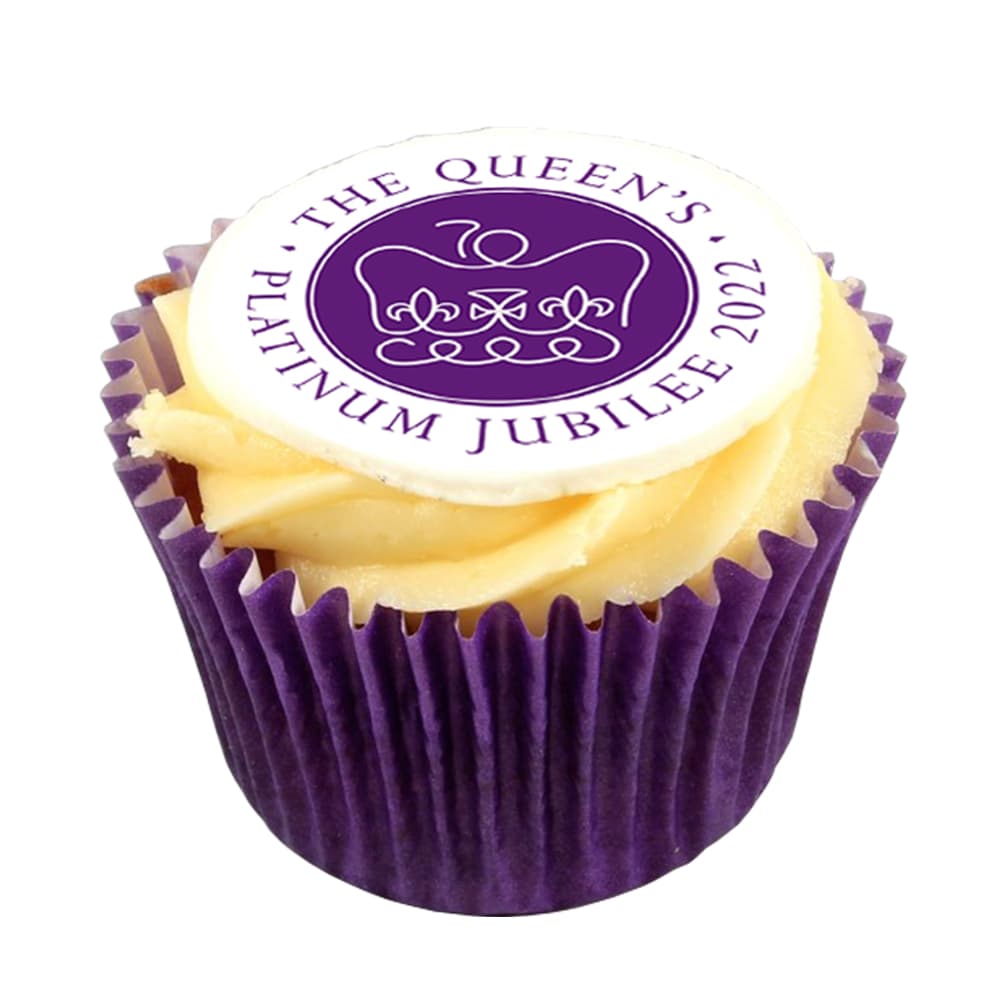 Queen's Platium Jubilee branded cupcakes