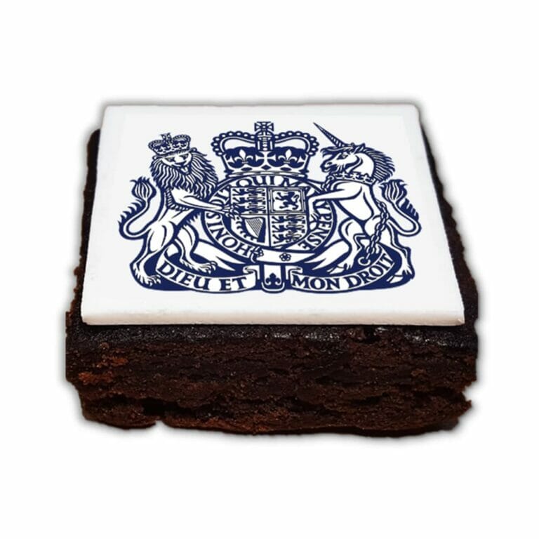 Queen's Platium Jubilee branded crest brownie